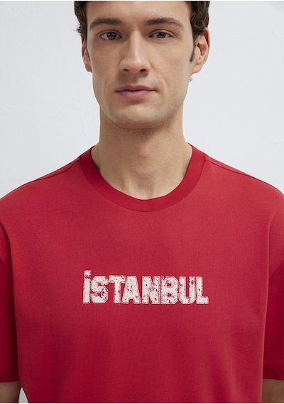 Mavi - İstanbul Baskılı Kırmızı Tişört 0613593-70428