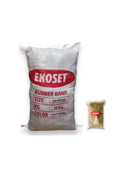 Kauçuk Geniş Paket Lastiği 50x5mm 25 Kg
