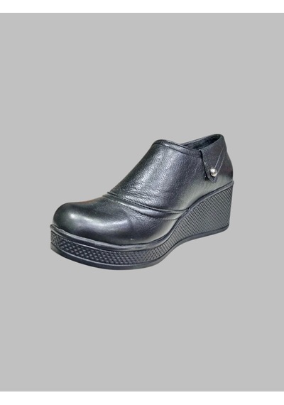 Castle Black Cb-22517 Kadın Deri Comfort Ayakkabı Siyah