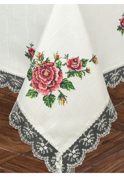 Kanaviçe Dijital Baskı 120x150 Masa Örtüsü