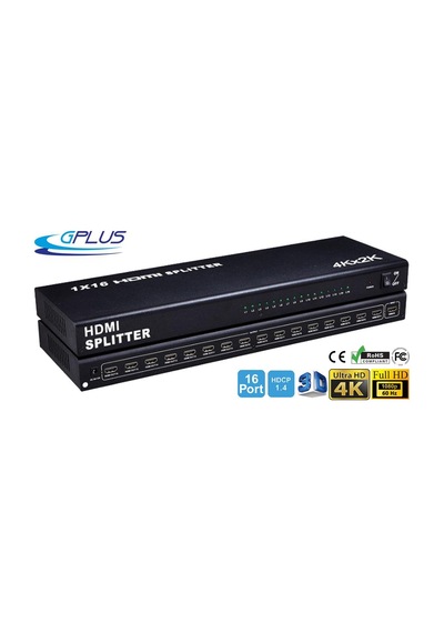 Gplus 4K116 16 Port 4K Ultra HD 2160P 3D HDMI Splitter HDCP 1.4 Görüntü Çoklayıcı