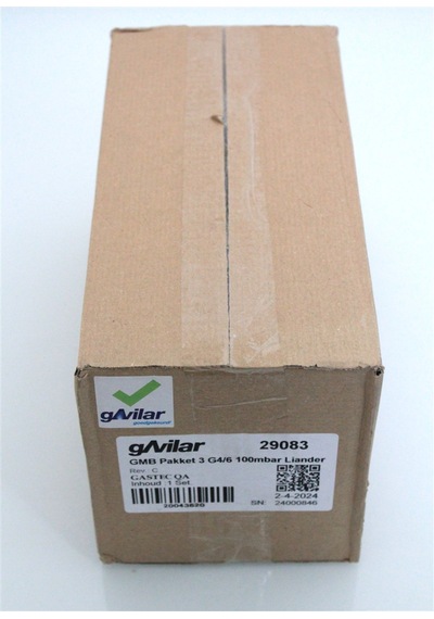 gAvilar GMB Paket 3 G4/G6 Hidrojen Uyumlu 100 mbar Gaz Regülatör ve Sayaç Bağlantı Seti