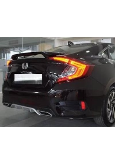 Honda Civic FC5 İçin Uyumlu Difüzör Gri Klasik Silver 2016-2021