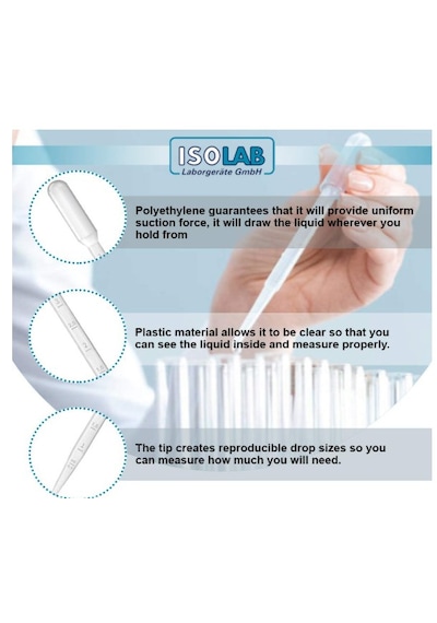 1 Ml Pastör Pipet 1000 Adet 2 X 500'lü Kutu Şeffaf Plastik Damlalık Alman Menşeli