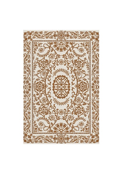 Kartela Halı Veso Halı Kaymaz Taban Makinede Yıkanabilir Halı Bakır - 60 X 90 Cm