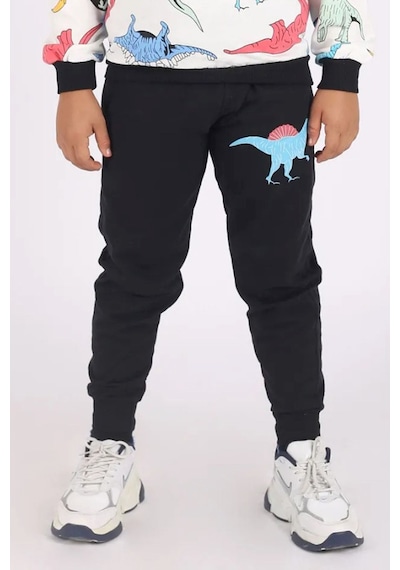 Fyk Kids Erkek Çocuk Yuvarlak Yaka Dinazor Baskılı Alt-üst Pijama Takımı Çok Renkli