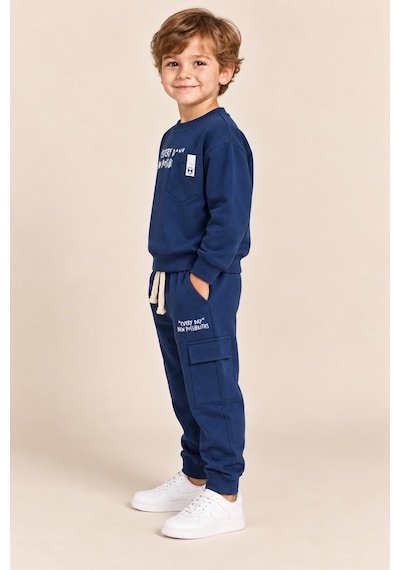 Ahengim Erkek Çocuk Pamuklu Baskılı 2 Li Takım Sweatshirt Eşofman Altı 1-4 Yaş Ak122 Lacivert Ahengim Erkek Çocuk Pamuklu Baskılı 2 Li Takım Sweatshirt Eşofman Altı 1-4 Yaş Ak122 Lacivert