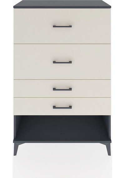 Hyperion Dolap 4 Çekmeceli 88x44x134 Antrasit-aytaşı Antrasit