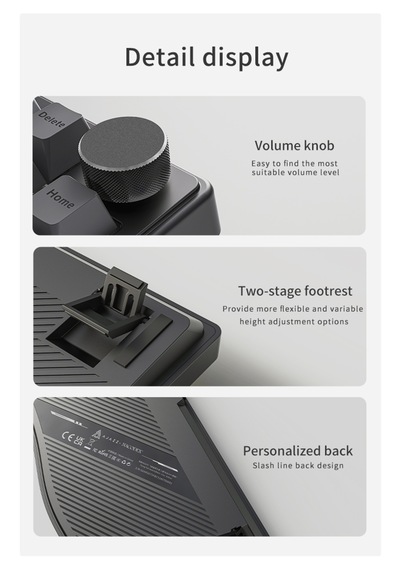 Aks075 Ergonomik Tasarım Mekanik Klavye-bt5.1/2.4gwireless/usb-c Kablolu-hot Swap Dinamik Rgb