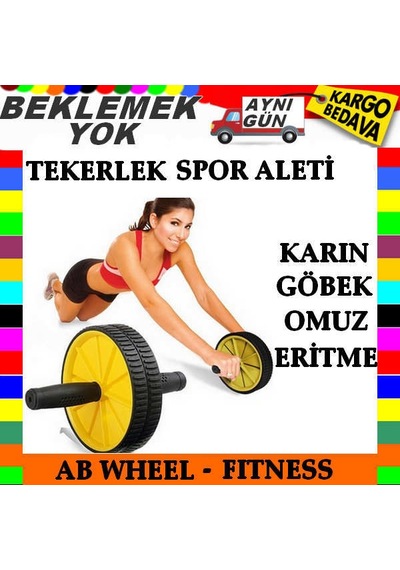 Vücut Egzersiz Tekerlekli Spor Aleti Ab Wheel Kampanyalı