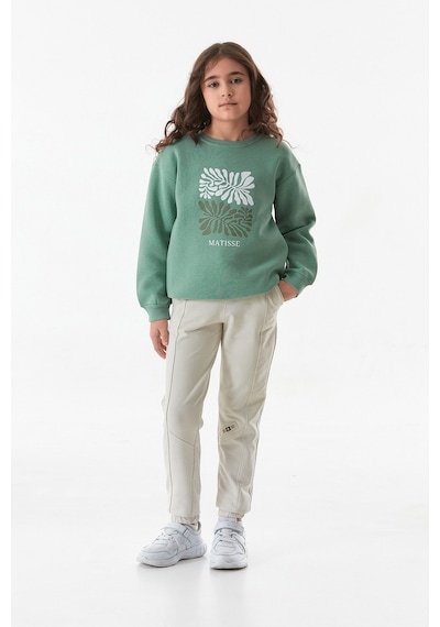 Beli Lastikli Çimalı Jogger Kız Çocuk Eşofman Altı 25mcck7813215073-taş Taş