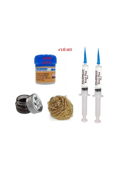 Mechanic Krem Lehim 183 C 42gr Havya Uc Temizleyici Krem Ve Teli Flux Lehim Toplama Seti02