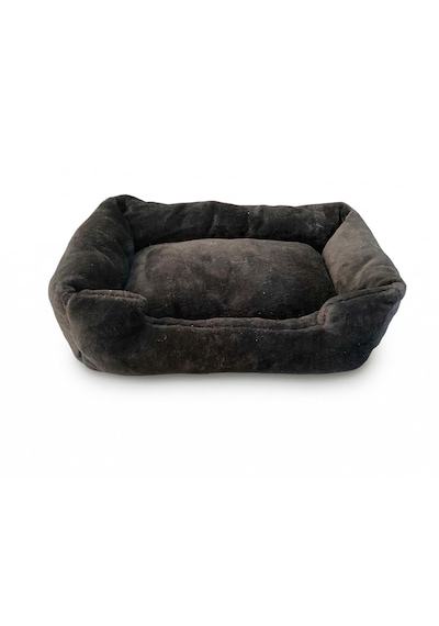 Brt Pet Premium Dikdörtgen Peluş Kedi Yatağı Ve Küçük Irk Köpek Yatağı - 60x40 Cm - Siyah
