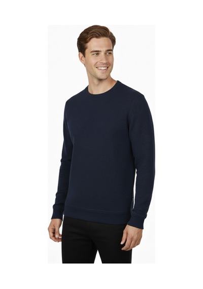 Raymons Erkek Sıfır Yaka Petek Doku Regular Fit Sweatshirt Bgl-st04950 Lacivert