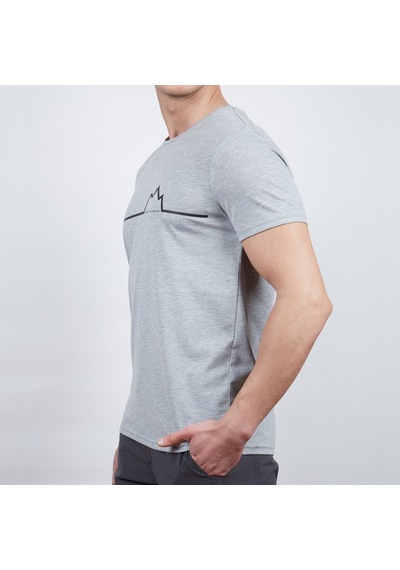 Alpinist Nordic Erkek T-Shirt Gri Melanj L (600609)