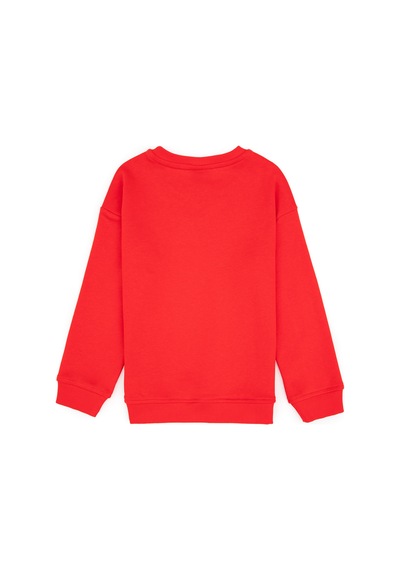 U.S. Polo Assn. Erkek Çocuk Kırmızı Bisiklet Yaka Basic Sweatshirt 50313829-VR030