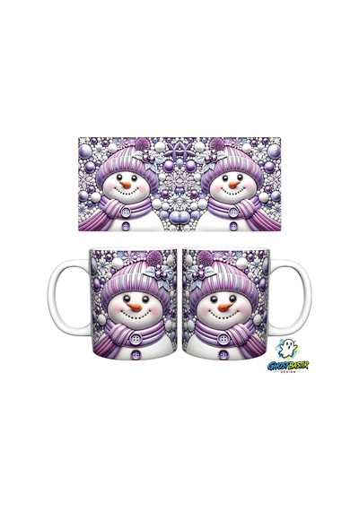 Ghostbastır Design Kardan Adam Kupa Bardak Tek Adet K0580 çok renkli