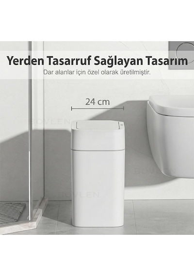 Otomatik Hareket Sensörlü Çöp Kovası, Banyo Çöp Kovası, Çocuk Odası Çöp Sepeti, Çöp Kutusu, 2 Adet 1.5 V Aa Pil, Piller Pakete Dahil Değildir 12 Litre - 23.5x17.5x31.8 Cm Otomatik Hareket Sensörlü Çöp Kovası, Banyo Çöp Kovası, Çocuk Odası Çöp Sepeti, Çöp Kutusu, 2 Adet 1.5 V Aa Pil, Piller Pakete Dahil Değildir 12 Litre - 23.5x17.5x31.8 Cm
