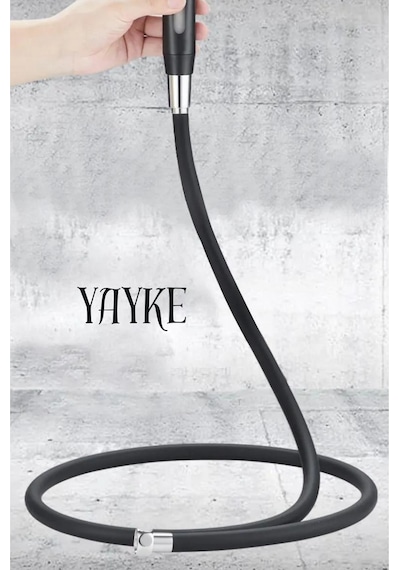 Yayke Pvc Kaplama Spiral Duş Hortumu Siyah