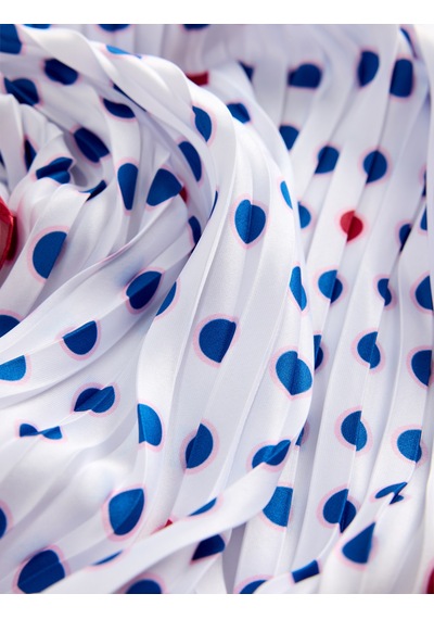 Koton Pileli Puantiyeli Saten Kare Fular Bandana Kırmızı 6sak50139aa