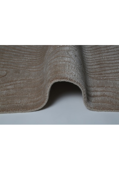 Çam Halı Emboss Jr 06 Bej Modern Desen Yeni Zellanda Yünü Ve Viskon El Dokuması Halı - 130x190 Bej