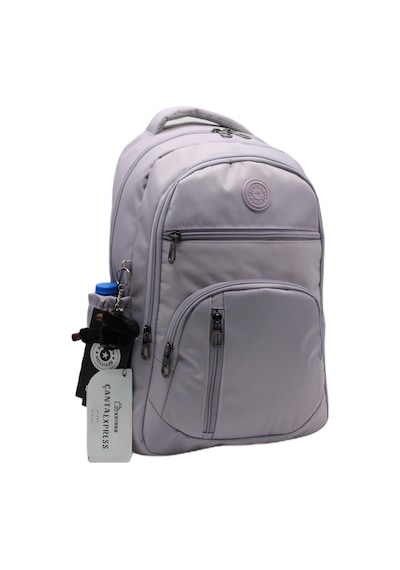 Lavanta Unisex Okul Çantası Su Geçirmez Kumaş Unisex Okul Sırt Çantası 1700 Gri