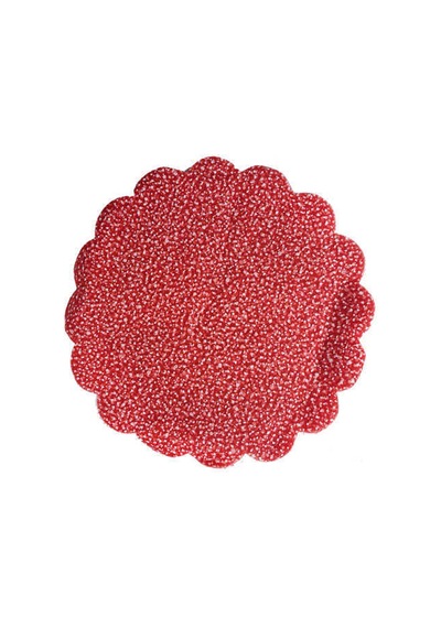 Karlı Organze Hazır Kesilmiş Tül 18 CM 100 Adet Kırmızı N11.4276