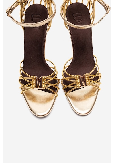 Luvishoes Arona Altın Kadın Topuklu Ayakkabı Altın
