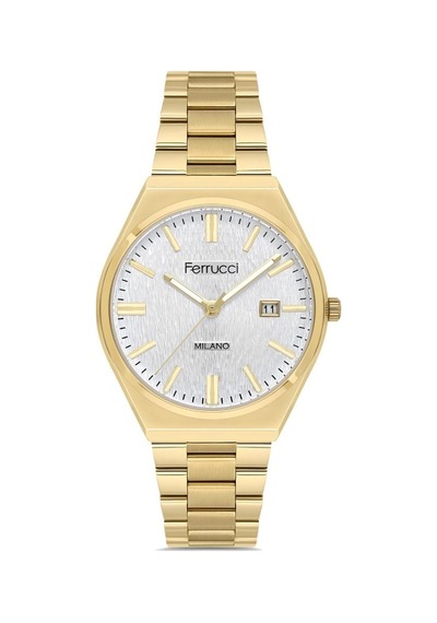 Ferrucci Fer.03705m.04 Çelik Kordon Erkek Kol Saati Altın