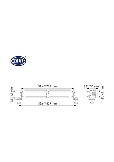 HELLA 10V-30V SLİM LED BAR OFF-ROAD 165W 5700K 9000 LÜMEN (33 LED
