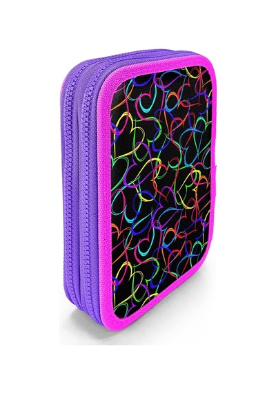 Coral High İki Katlı Düzenleyici Kalem Kutusu - Kalp Baskılı Siyah Pembe, Kız Çocuk, Kalp Baskılı Siyah Pembe Siyah - Pembe Coral High İki Katlı Düzenleyici Kalem Kutusu - Kalp Baskılı Siyah Pembe, Kız Çocuk, Kalp Baskılı Siyah Pembe Siyah - Pembe