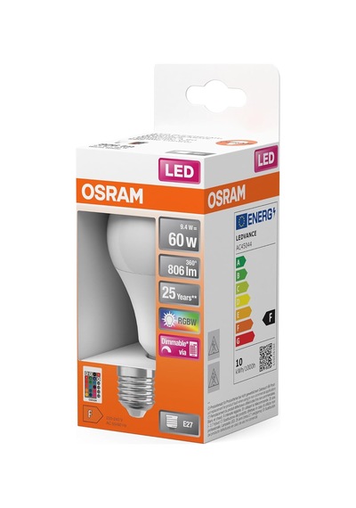 Star+ Rgbw Led Lamba E27 Tabanlı, Rgb Renkleri Uzaktan Kumanda İle Değiştirilebilir, 9 W, Klasik Ampul Şekli, 60 W A Diğer