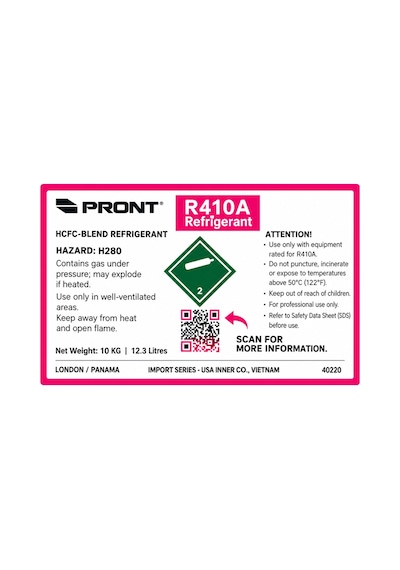 Pront R410a Soğutucu Klima Gazı 10 Kg Yeşil Tüp Yeşil