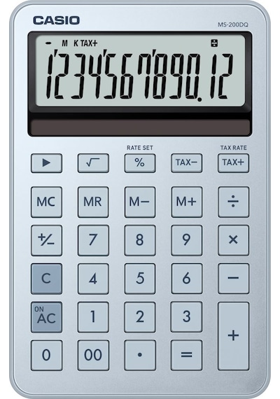 Casio Ms-200dq-bu-w-dp Hesap Makinesi Desktop Gri - Siyah