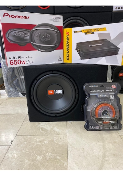 Jbl Paket Set 30cm Bass 4kanallı Anfi Pıoneer Oval Hoparlör 650w