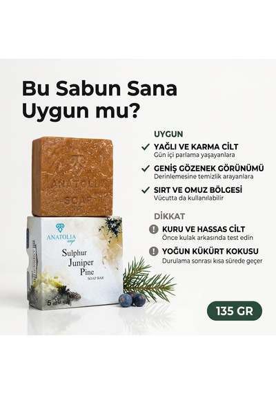 Lexroo Çam Ardıç Katranlı Kükürt Sabunu