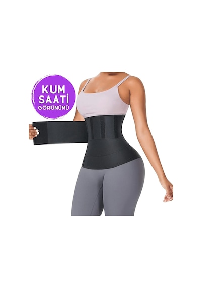 Sharpener Ckspor Tummy Wrap Bel 4 Mt Kum Saati Bel Korsesi Tummy Wrap Waist Trainer Cks-53 SIYAH Sharpener Ckspor Tummy Wrap Bel 4 Mt Kum Saati Bel Korsesi Tummy Wrap Waist Trainer Cks-53 SIYAH