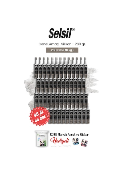 Selsil 48 Al 44 Öde 280 Gr Genel Amaçlı Silikon Ve Rosie Pamuk