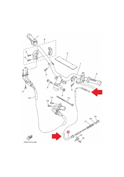 Yamaha Cygnus L Arka Fren Teli 4S0-F6351-01