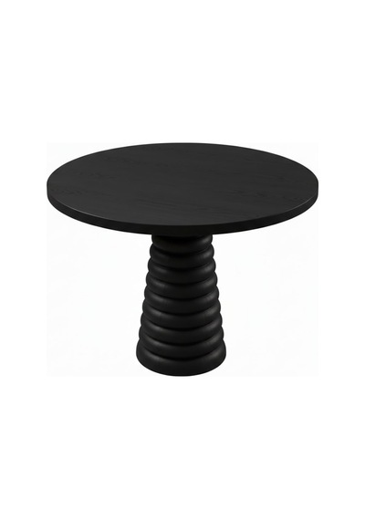 Spirra Yuvarlak Ahşap Yemek Masası 120x120 Siyah