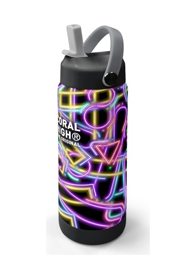 Coral High Siyah Renkli Neon Desenli Katlanır Ağızlıklı Çelik Termos 650 Ml 38330 Siyah
