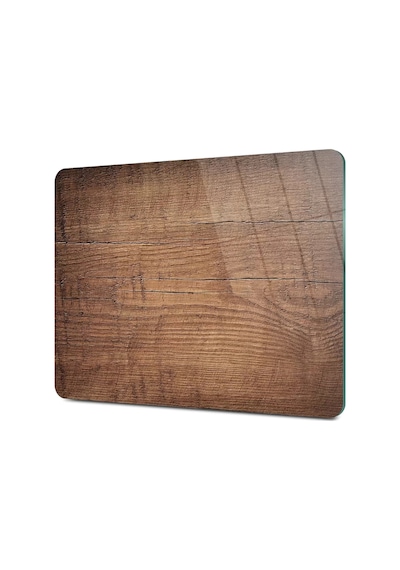 Decovetro Cam Kesme Tahtası Ve Sunumluk Eski Ahşap Desenli 25x35 Cm Çok Renkli