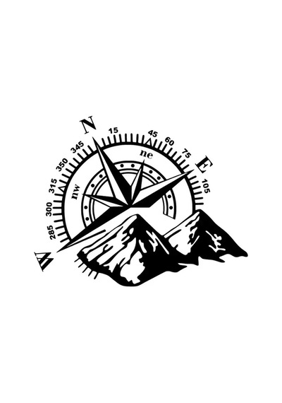 Pusula Off Road Oto Sticker Siyah 25 X 20 Cm940