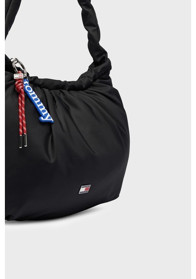 Tommy Jeans Charmlı Omuz Askılı Çanta Kadın Çanta Aw0aw18783 Bds Siyah