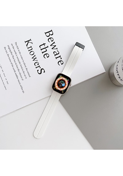 Watch Ultra 49mm Uyumlu Krd-84 Uyumlu Nvth Kordon-soft White