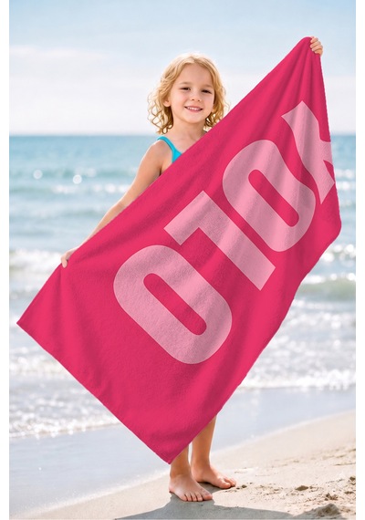 Yazılı Yolo Fuşya Pembe Plaj Havlusu - Modern Tipografik Mikrofiber Havuz Deniz Hızlı Kuruyan Havlu Dalgın Şeftali Yazılı Yolo Fuşya Pembe Plaj Havlusu - Modern Tipografik Mikrofiber Havuz Deniz Hızlı Kuruyan Havlu Dalgın Şeftali