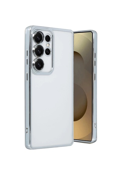 Samsung Galaxy S25 Ultra Uyumlu Kılıf Lensli Silikon - Gümüş