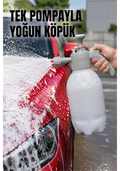 Basınçlı Köpük Pompası 2 Litre Manuel Oto Yıkama Köpük Püskürtücü Foam Sprayer