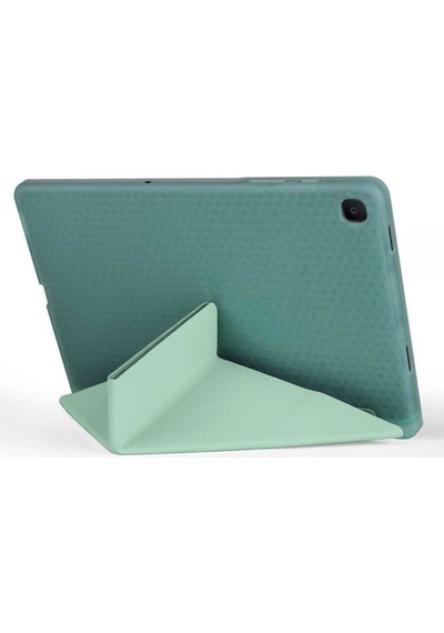 Galaxy Uyumlu  Tab A7 10.4 T500 2020 Kılıf Frm Tri Folding Kalem Bölmeli Standlı Kılıf-kırmızı Arka Kapak