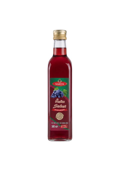 Nahita Üzüm Sirkesi 500 Ml - %100 Doğal Katkısız Fermente Cam Şişe